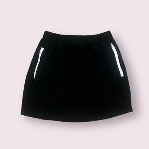 High rise black mini skirt